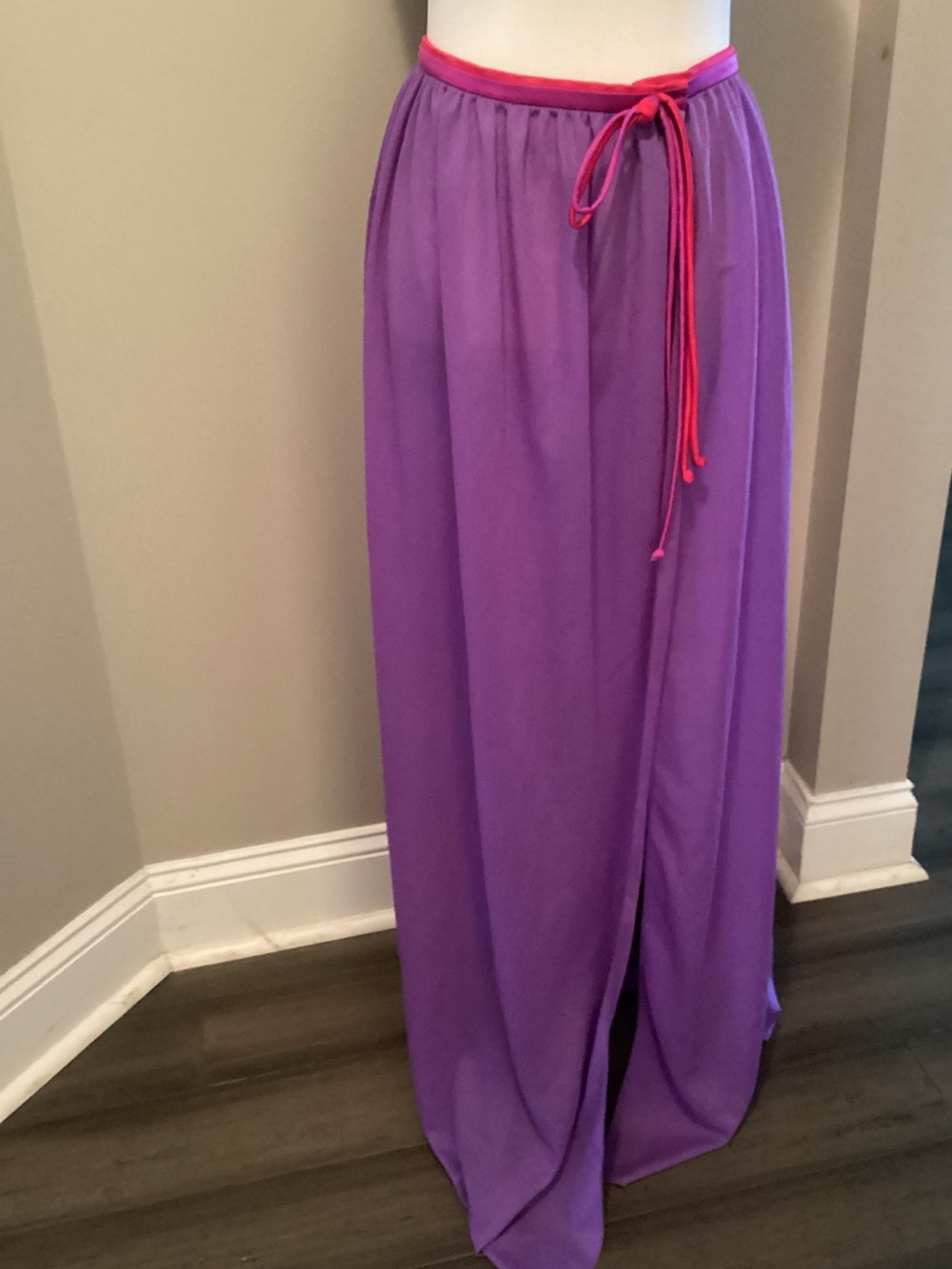Vintage e.Stewart Medium Purple Sheer Swimsuit Cover-up Skirt